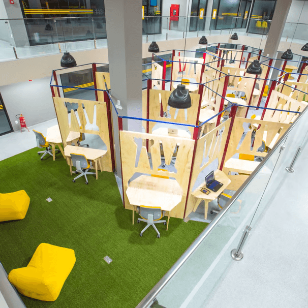 Hub One coworking space — a vibrant environment fostering technology innovation