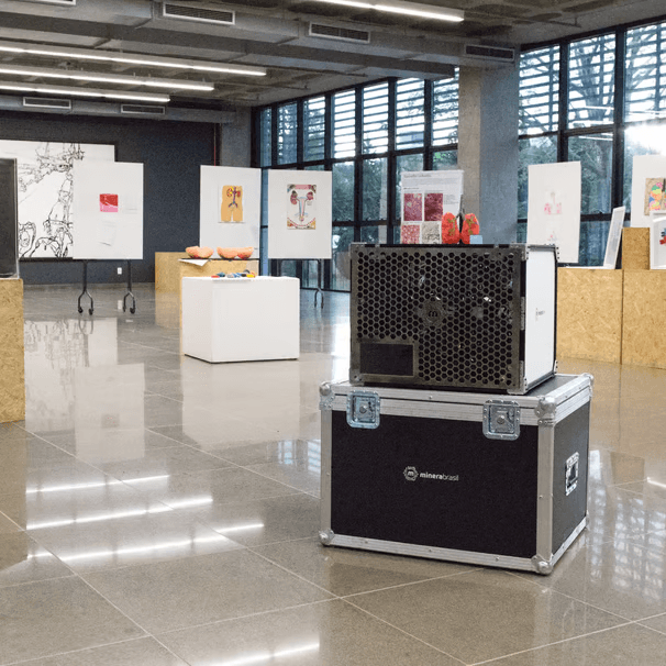 Vortex hardware on display at a technology exhibition